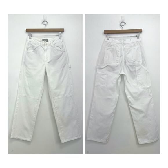 Everlane Utility Carpenter Pant High Rise Straight Leg Cotton Workwear - Size 2 - Picture 1 of 10